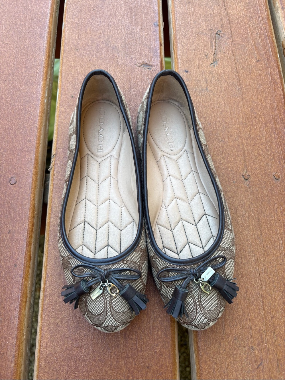 Coach Benni Ballet Flats Bow Coquette Y2K Size 7